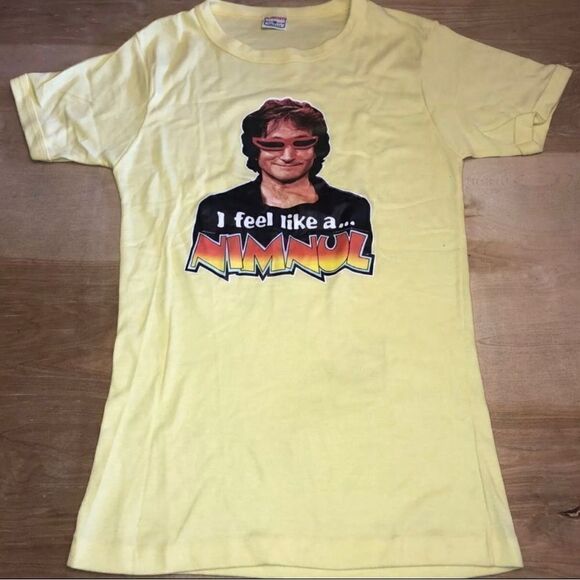 Vintage‎ Mork & Mindy Robin Williams 1978 Iron On T Shirt TV Show Promo 70s - Picture 2 of 5